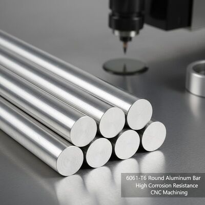 6061 T6 Machinerie CNC Barre ronde d'aluminium de grand diamètre à haute résistance à la corrosion