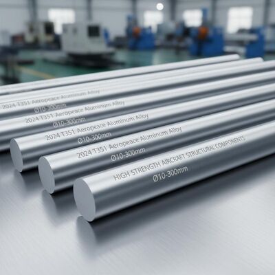 2024 T351 Barre ronde d'alliage d'aluminium aérospatiale haute résistance avec tolérance de diamètre de précision et excellente résistance à la fatigue pour les composants structurels des avions