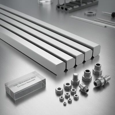 6061 T6 alliage d'aluminium barre hexagonale extrudée de précision résistante à la corrosion pour écrous boulons connecteurs hydrauliques