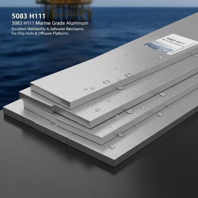 Barre plate en aluminium de qualité marine 5083 H111 avec une excellente soudabilité et résistance à l'eau salée pour les coques de navires et les plates-formes offshore