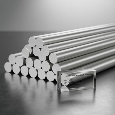 Barre ronde en aluminium pur 1100 H14 avec 99 % de pureté et 62 % de conductivité IACS pour les applications électriques