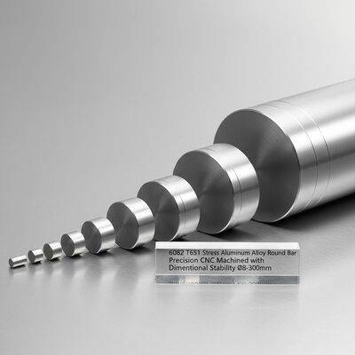 6082 T651 Alliage d'aluminium sans contrainte Barre ronde de précision CNC usinée avec tolérance étroite h8/h9