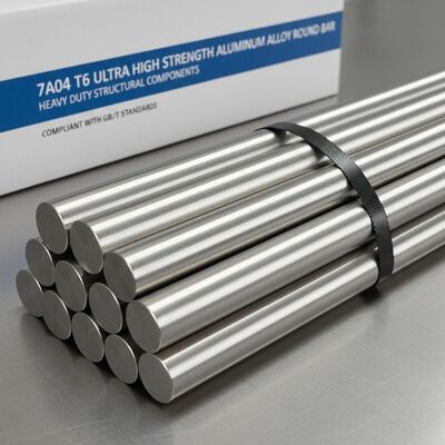 7A04 T6 Barre ronde en alliage d'aluminium ultra-haute résistance pour composants structurels lourds conforme aux normes GB/T