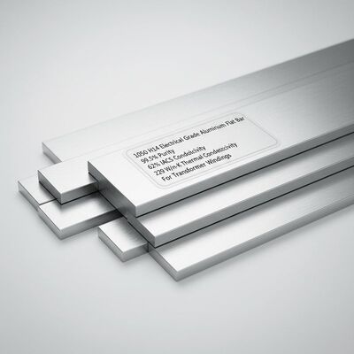 Barre plate en alliage d'aluminium de qualité électrique 1050 H14 avec 99,5% de pureté et 62% de conductivité IACS pour bobinages de transformateur