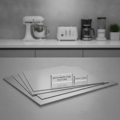 Produits alimentaires sûrs 430 tôle en acier inoxydable laminée à froid 0,4 mm - 2,0 mm pour appareils de cuisine