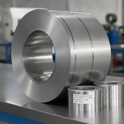 430 bobine en acier inoxydable avec une largeur personnalisée de 20 mm à 1500 mm, une tolérance de ± 0,05 mm et un bord de fente sans fente