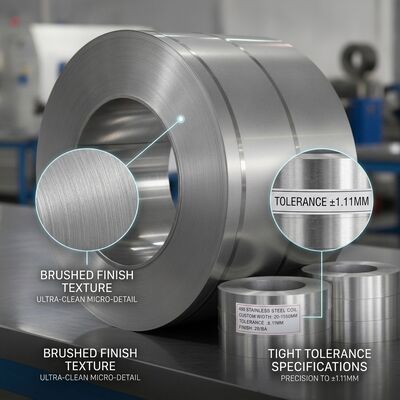 Coil en acier inoxydable de qualité 430 avec finition BA 2B pour tambours de machine à laver d'une épaisseur de 0,5 mm à 2,5 mm