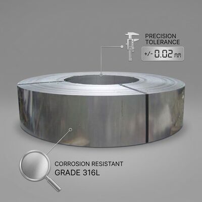Bobine en acier inoxydable 304 finition 2B de qualité alimentaire, surface hygiénique pour équipement laitier
