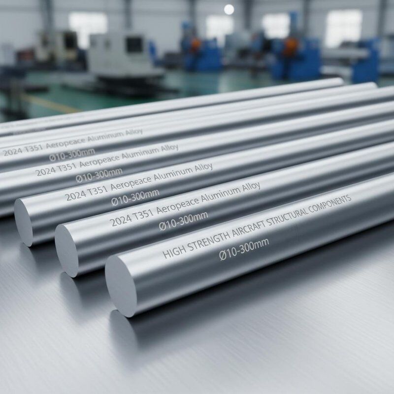 2024 T351 Barre ronde d'alliage d'aluminium aérospatiale haute résistance avec tolérance de diamètre de précision et excellente résistance à la fatigue pour les composants structurels des avions