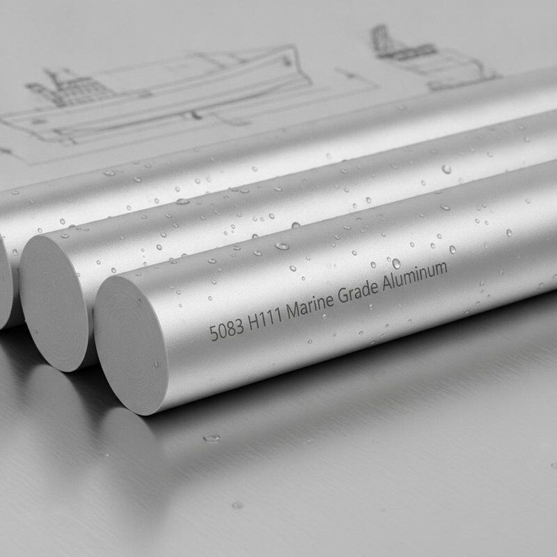 5083 H111 Barres d'aluminium rondes résistantes à la corrosion par l'eau salée de qualité marine destinées à la construction navale