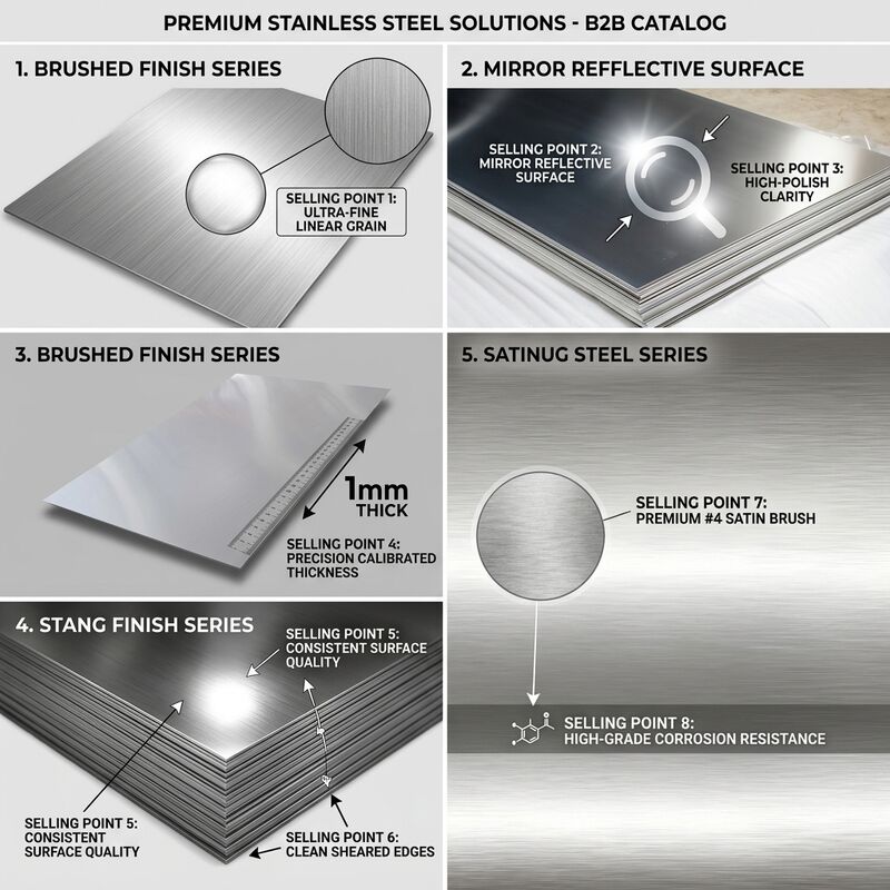 Tôle d'acier inoxydable 304 finition super miroir 8K avec 95% de réflectance et substrat 304 résistant à la corrosion pour revêtement d'ascenseur